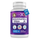 Formules Genex Resveratrol 1500 mg Supplément pour le vieillissement en santé – NSF certifié pour l'innocuité, la qualité et l'exactitude de l'étiquette – Formule antioxydante et le vieillissement en santé - Compte sans gluten 90