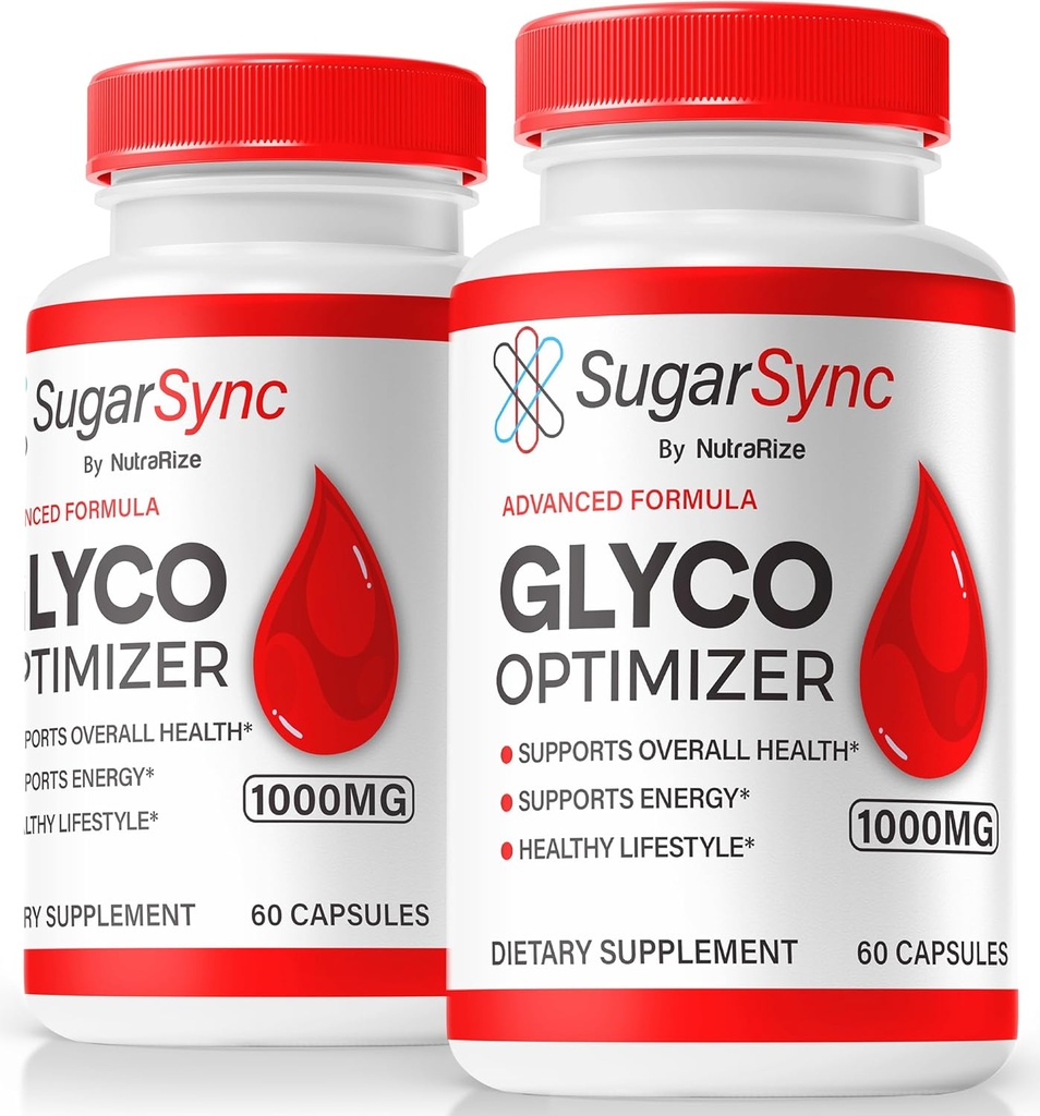 NutraRize (2 Pack) Sugar Sync Glyco Optimizer Capsules, Officiële SugarSync Glyco Optimiser, Sugar Sync Joint Optimizer, Sugar Sync Gluco Cleanse Formula, SugarSync Glycol Reviews (120 Capsules)
