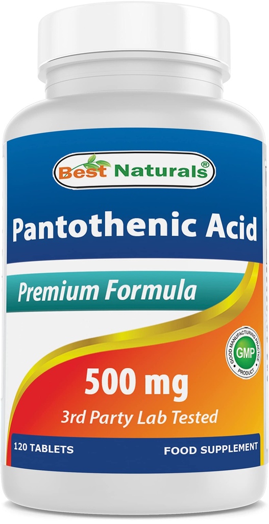 Best Naturals Pantothenic Acid 500 mg 120 tabletten