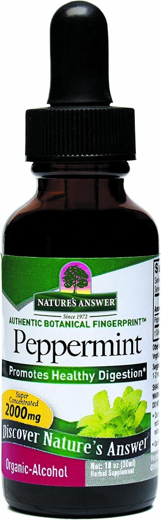 Nature's Antwoord Pepermuntblad met biologische alcohol, 1-fluid Ounce 