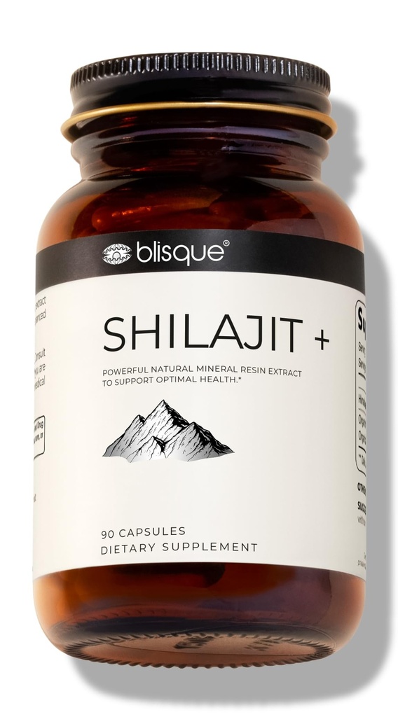 Blisque Pure Himalaya Organic Shilajit Resin Extract Capsules 