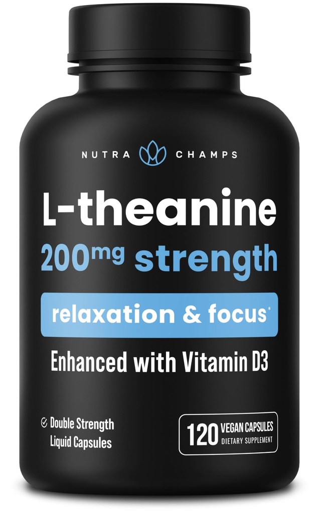 NutraChamps L-Theanine 200mg Capsules 