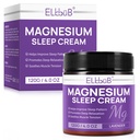 Magnesium crème voor slaap - verrijkt met amandelolie, lavendel en vitamine E voor diepe ontspanning - natuurlijke magnesiumlotion voor huid voeding en snelle absorptie - Lavendel
