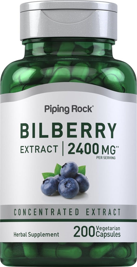 Piping Rock Bilberry Extract Capsules 2400mg 