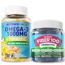 Vegan Omega-3 1000mg + Kurkuma, Fiber Gummies