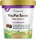 NaturVet VitaPet Senior Daily Vitamines Plus Glucosamine voor honden, 60 ct Zachte Kauwen, Made in The USA with Globally Source Ingrediënten