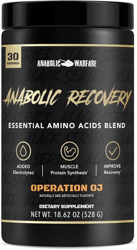 Anabole Recovery, Essentiële Aminozuren, Post Workout Herstel, Premium Hydration, Build Muscle* (Operation OJ, 30 Servers)