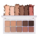 BINGBRUSH 10 Kleuren Bruine Oogschaduw Pallet, Warm Toon Hoge Gepigmenteerde Matte Oogschaduw, Natuurlijke Neutrale Oogschaduw Ultieme Make-up Palet, Vibrant Make-Up Pallets Kit