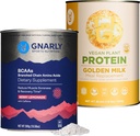 Gnarly Nutrition Golden Milk Vegan Protein Powder BCAAs Berry Limonade (10.58oz)