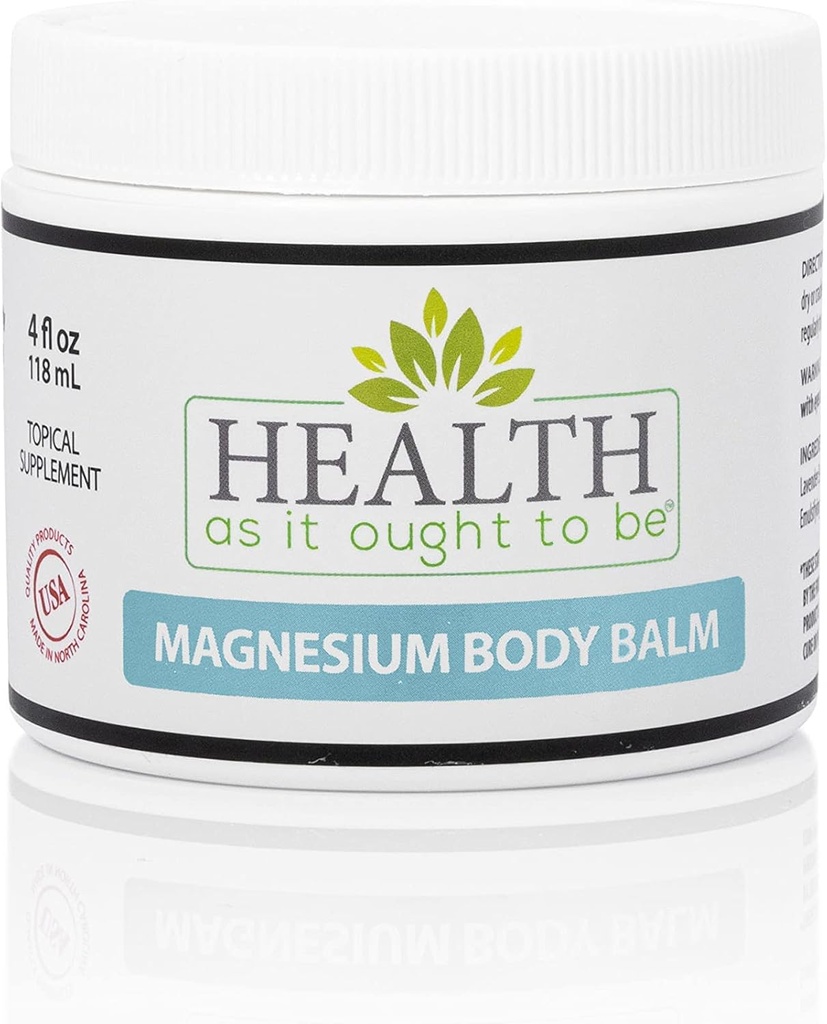 Magnesium body balsem voor spier loslaten Alle natuurlijke Magnesium Oil body balsem doordrenkt met Arnica, Aloë Vera, Jojoba en Kokosolie voor hoofdpijn, krampen, en snelle spier loslaten 4 Ounce