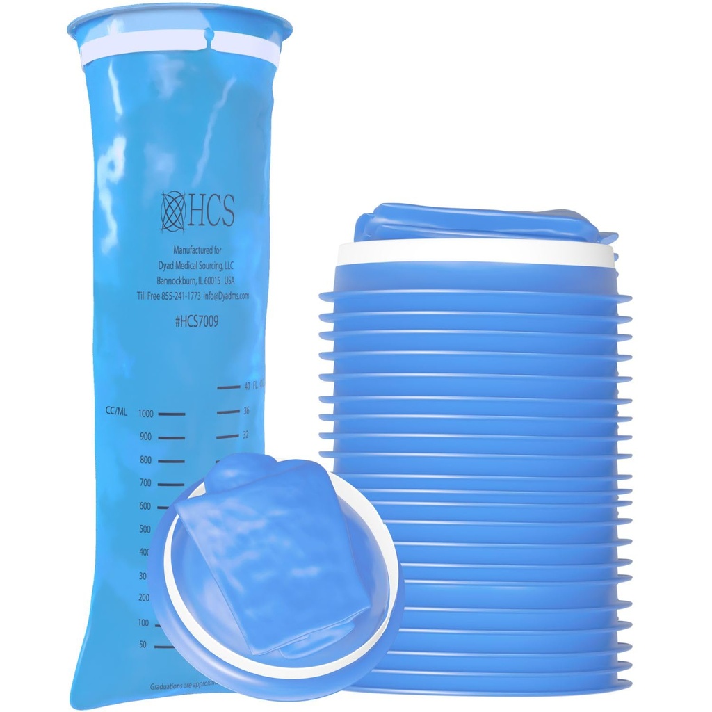 Sacs Emesis en vrac de HCS jetables - Premium, niveau hospitalier, adultes et enfants - Sacs à vomir jetables pour la voiture, le voyage, l'utilisation à domicile - Jetez, Barf, Puke - 144, Fort (40 fl oz)