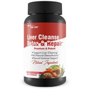 Nettoyage du foie et réparation - Nettoyage du foie, du rein et du colon - Supplément de soutien du foie à base de plantes avec racine de dandelion, aloe, curcuma, ginger - Promouvoir naturellement la santé du foie