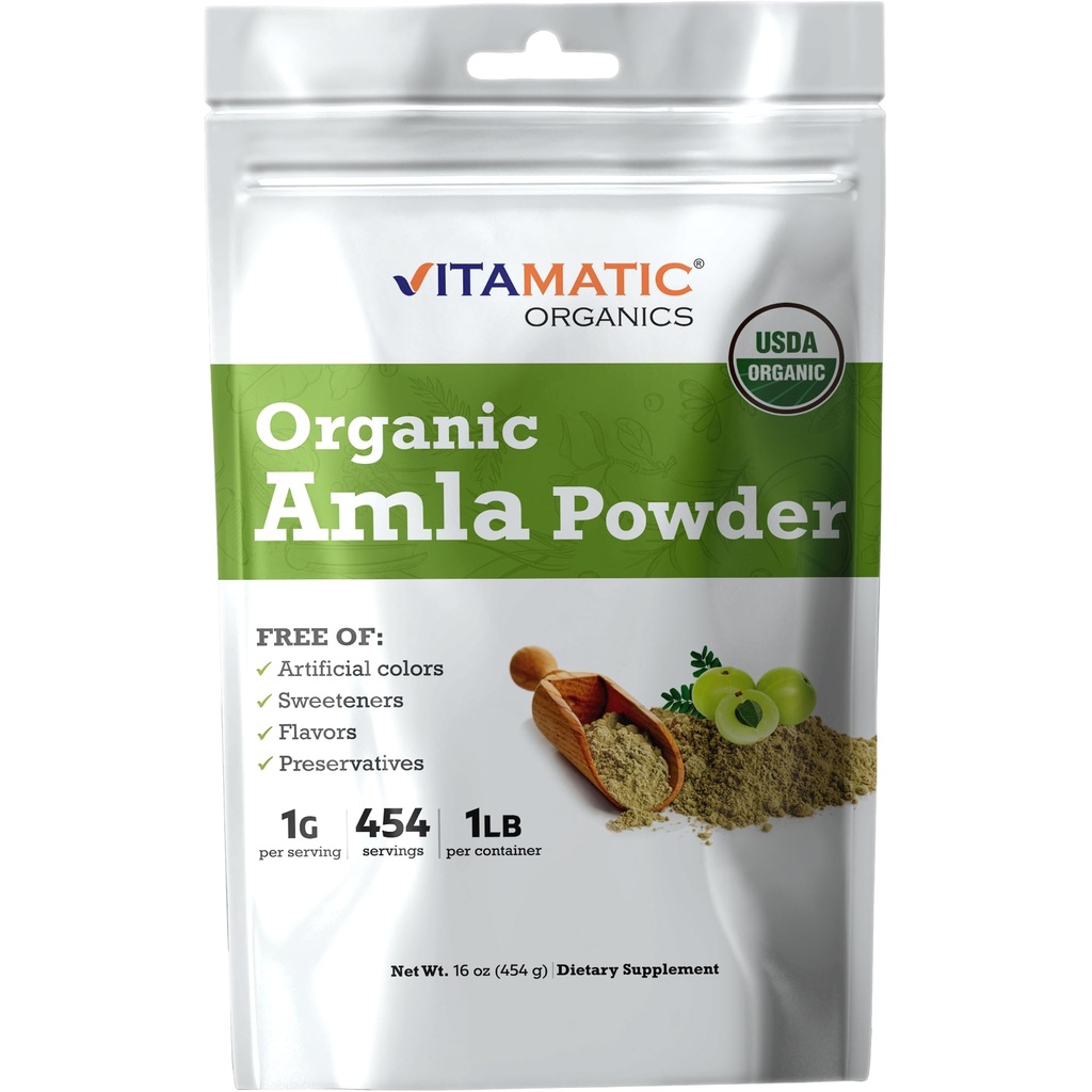 Vitamatic Certified USDA Biologische Amla Berry Powder 