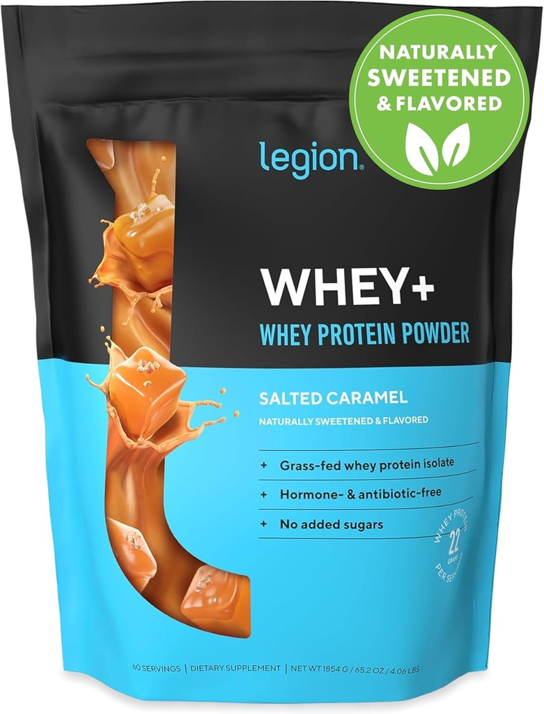 LEGIE Wei+ Proteïnewei Isolaat uit Grass Fed Cows - Wei Proteïne Isolaat Poeder Lage Calorie, Non-GMO, Suikervrij, Lactose en Glutenvrij, Alle Natuurlijke Proteïne Poeder voor Mannen en Vrouwen (60 Servers)