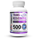 MAAC10 Trans Resveratrol 500mg Supplement (Micronized Pharmaceutical Grade 99% Pure Trans-Resveratrol Extract + BioPerine for Superior Absorptie) (2X 250mg Capsules 60ct)