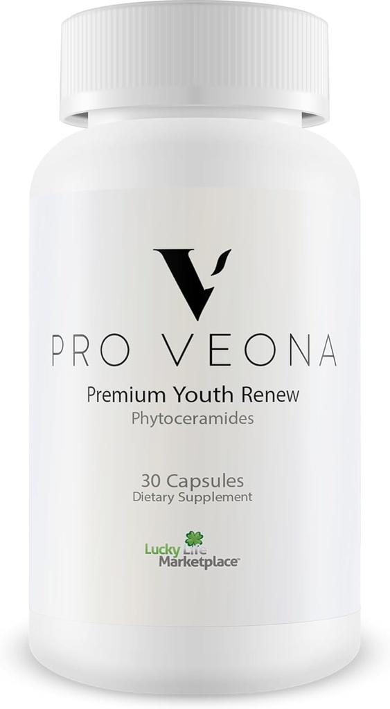 Pro Veona Phytoceramiden - Premium Phytoceramiden Supplement met essentiële vitamines - Ondersteuning Jongere Op zoek naar gezonde huid - Help Verminderen van de droge huid en Verbeteren Hydratatie - Stimuleren Collageen productie