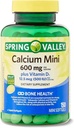 Spring Valley Calcium Plus Vitamine D3 150 Mini Softgels 
