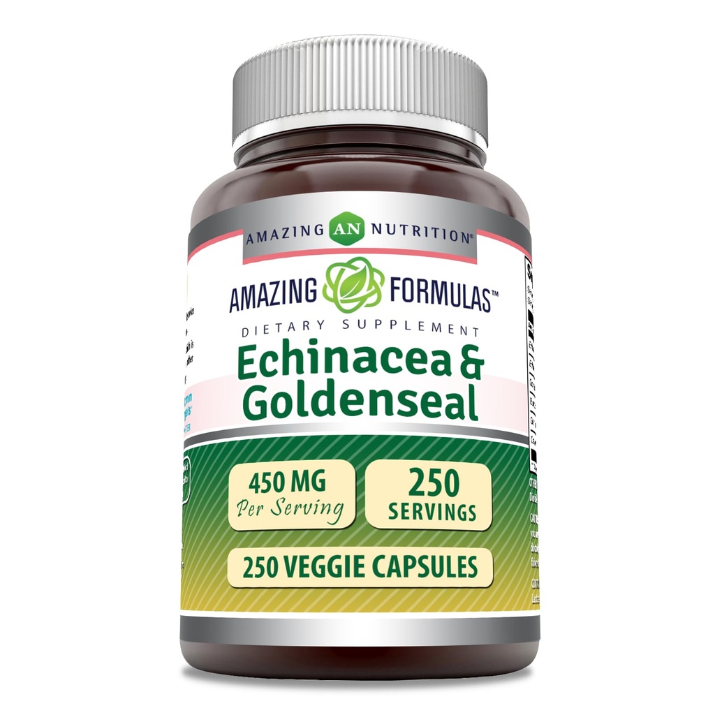 Verbazingwekkende Formules Echinacea met Goldenseal Supplement 