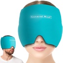 General Medi Headache & Migraine Ice Wrap Cap, Cold Therapy Migraine Relief Hat, Headache Ice Hat Cold Compress, Great for Puffy Eyes, Tension, Sinus & Stress Relief (Blue)