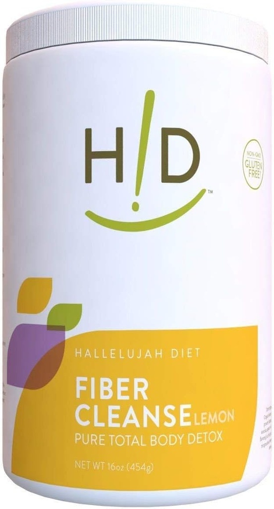 Halleluja Diet Fiber Cleanse Powder - Citroen Gearomatiseerd, Psyllium en Vlas Zaad-Based Powder, Elimineert toxinen en herstelt Optimale Bowel Functie, Natuurlijke Colon Reiniging Supplement - (16 oz)