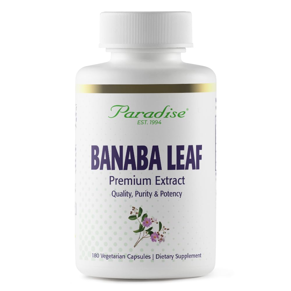 Paradise Kruiden, Banaba Leaf, 12:1 Geconcentreerd Extract, 250 mg, Veganistisch, Glutenvrij, Non-GMO, 180 Capsules