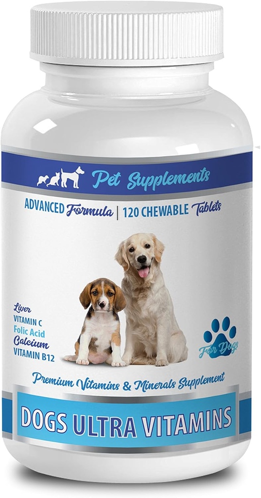 Hondenenergie Booster - Ultra Vitaminen voor honden - Kauwen - Krachtige formule - Mineral Complex - Calcium voor honden - 90 Treats (1 Fles)