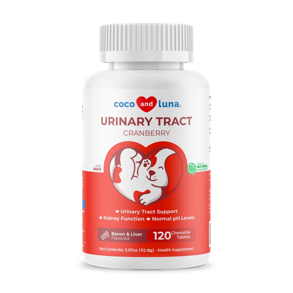 Cranberry voor honden - Urinaire Tract Support, Bladder Gezondheid, Hond UTI, Blaasstenen, Incontinentie Ondersteuning (Tablet)
