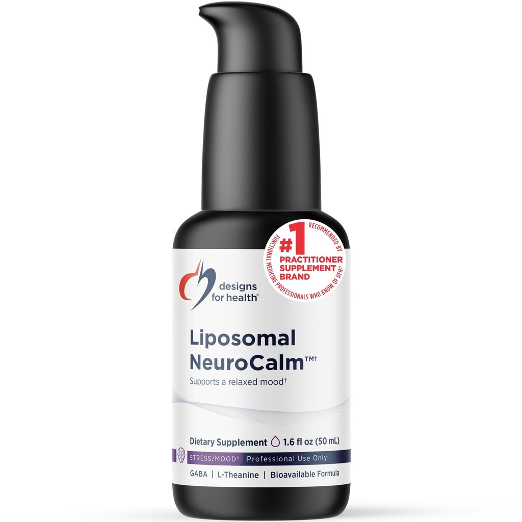 Designs for Health Liposomale NeuroCalm - Liquid GABA + L-Theanine to Support Calm + Healthy Stress Response (25 Servings / 1.7oz)