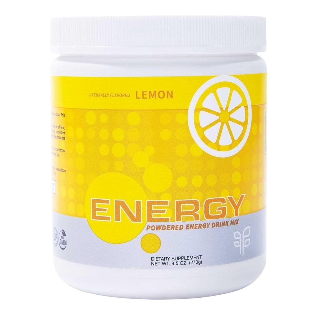 PURE Energy Drink Mix, Zesty Citroen Tarwegras Biologische sap, verpakt met Antioxidanten & Essential, Mineral Rich Vitamine A, C, E en B6 Natural Boost & Wellness, Zero Sugar Formula, 270g