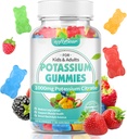 softbear Kalium Citrate Gummies, Hoge Potentie Kalium Citrate 1000mg Ondersteunt Been Kramen & Muscle Health Kalium Gummies voor Volwassenen & Kids Gemengde Fruit smaak 60 Tellen