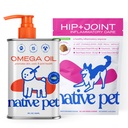 Native Pet Omega Oil for Dogs 8 Oz - Fish Oil Supplements & Relief - Anti-Inflammatory Kauwen voor honden - 60 Kauwen - Artritis Supplement & Joint Pain Relief