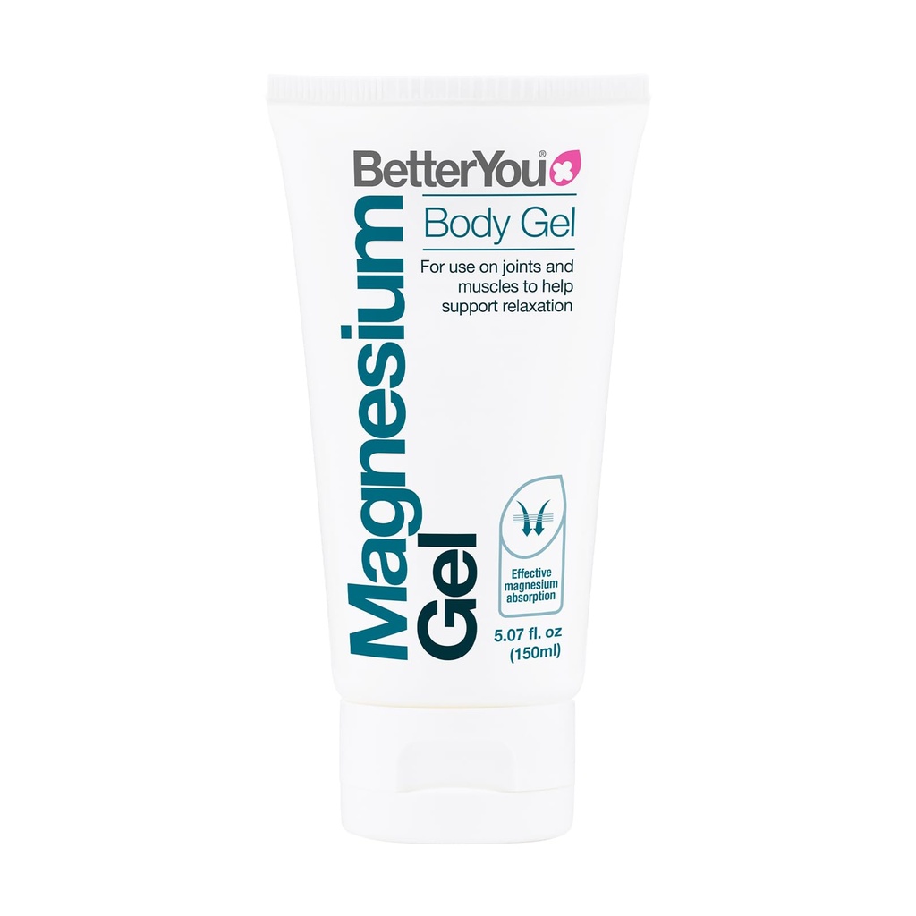 BetterYou Magnesium Gel - Ontspannende spier Rub - Topical Magnesium voor effectieve absorptie - Tense Joint Support and Sore Muscle Relief - 5,07 oz