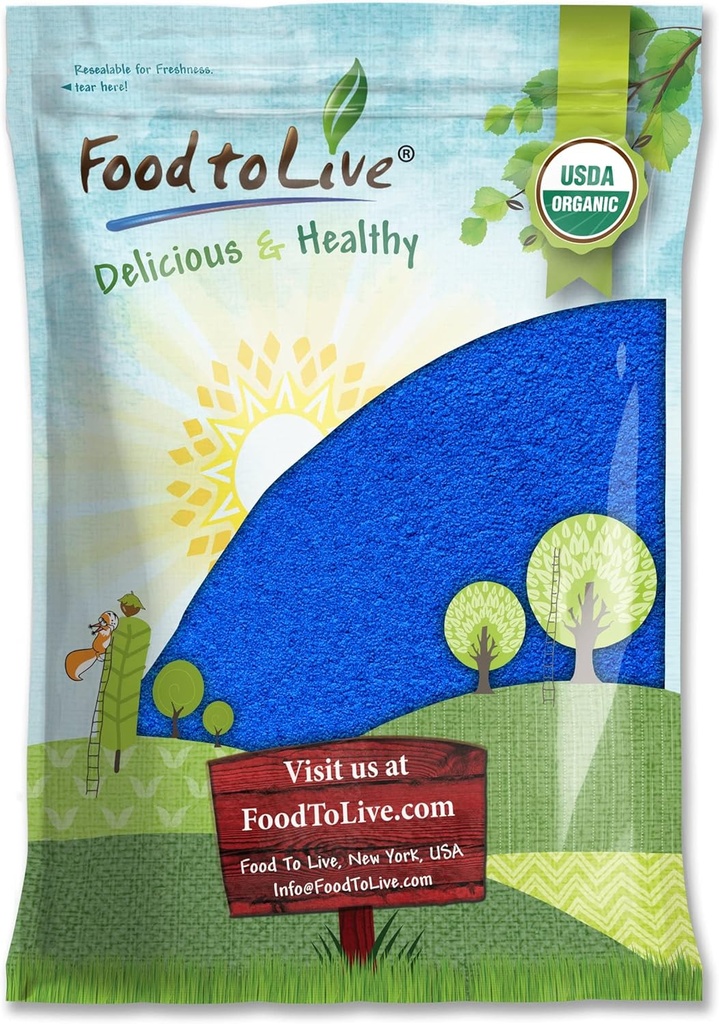 Eten om te leven Organisch Blauw Spirulina Poeder, 8 Ponden 