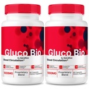 (2 Pack) GlucoBio Capsules, Officiële Gluco Bio Support Supplement, Alle natuurlijke formule ter ondersteuning van de algehele gezondheid en welzijn, Premium vitamine pillen, GlucoBio Reviews (120 capsules)