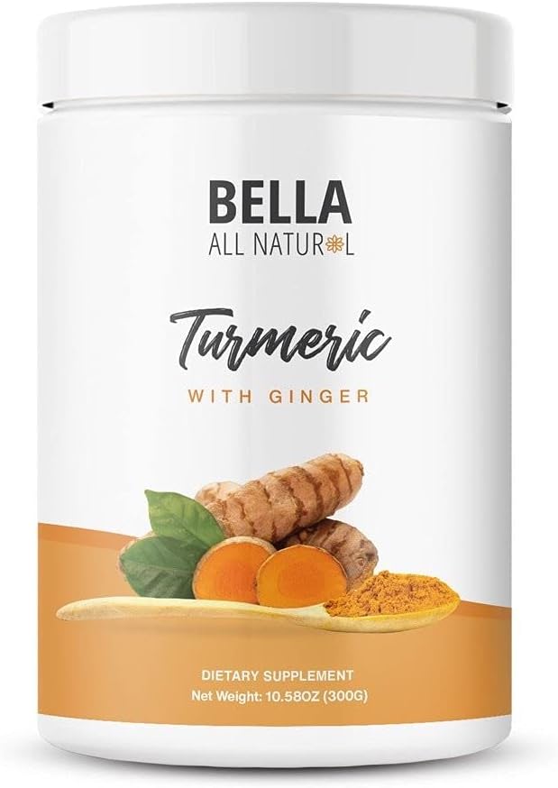 Bella Alle Natuurlijke Kurkuma en Gemberpoeder - Antioxidant en Verbeterde Vertering (300 Gram)
