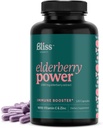 Vlierbes met zink en vitamine C voor volwassenen - Sambucus Vlierbessen Capsules - 1000 mg Extract, Immuun Support Supplement voor vrouwen en mannen, met Antioxidant Fruit Blend, 120 Vegcaps, 60 dagen levering