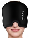 ONLYCARE Migraine Relief Cap, Soothing Migraine Mask, Upgraded Odorless Gel Ice Head Wrap, Hot and Cold Therapie, FSA-HSA In aanmerking komende Hoofdpijn Ice Pack voor spanning en stress(zwart)
