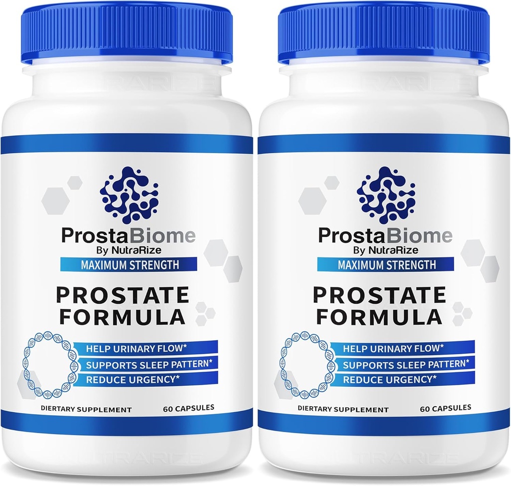 (2 Pack) ProstaBiome Capsules, ProstaBiome Prostate Support Supplement, All-Natural Supplement voor meer controle, Maximale sterkte pillen voor energie en verlichting, Prosta Biome Reviews (120 capsules)