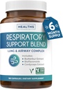 Respiratory Lung Health Supplement - Verkwikkende Long Support Supplement Helpt ondersteuning Clear Airways Mucus Removal en Seizoengebonden of Jaarrond Detox - Vegan Herbal Non-GMO Formule (6 maanden aanbod)