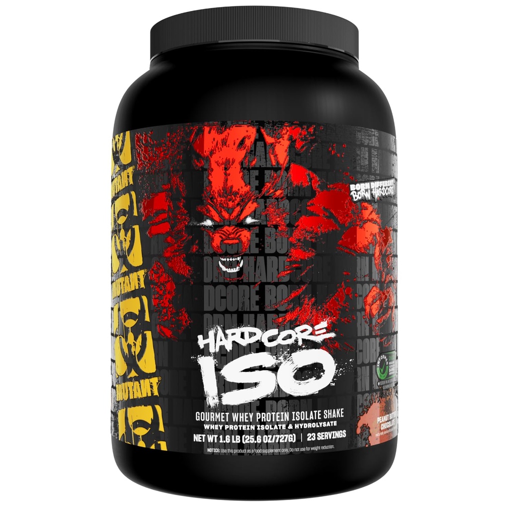 Mutant ISO Surge Wei Proteine Isolaat Poeder werkt snel om te helpen herstellen, Build Muscle, Bulk en Strength, 1.6 lb (Peanut Butter Chocolate)