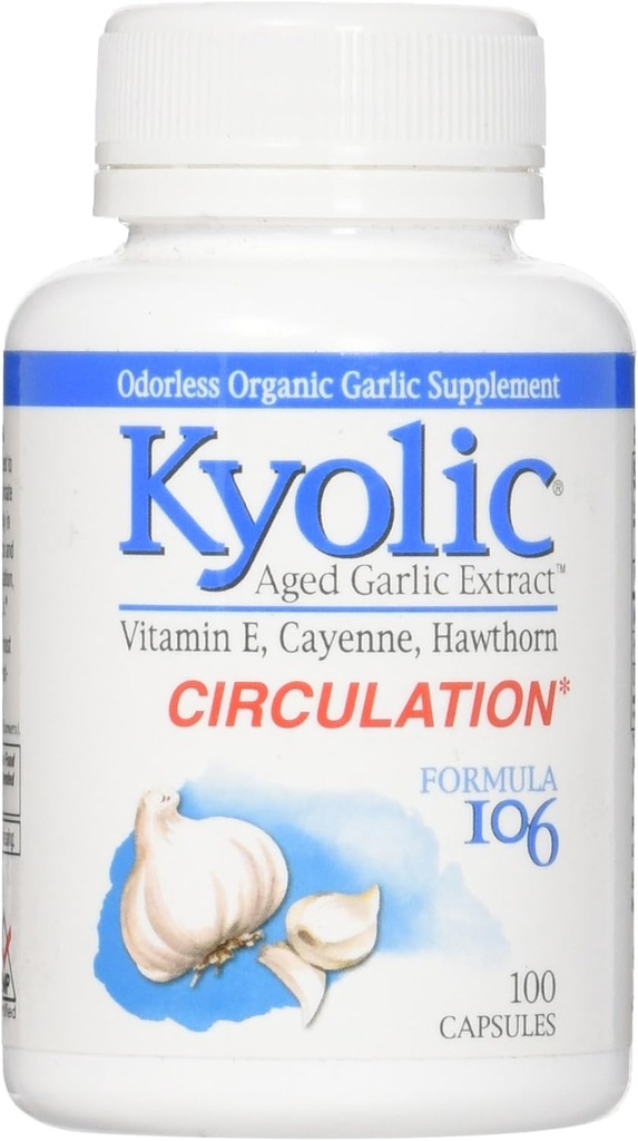Kyolic Aged Knoflook Extract Gezond Hart Formule 106 - 100 Capsules