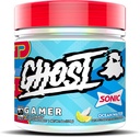 GHOST Gamer: Energie en Focus Ondersteuning Formule - 40 Servings, Sonic Ocean Water - Nootropics & Natural Cafeine voor aandacht, nauwkeurigheid en reactietijd - Veganistisch, Glutenvrij