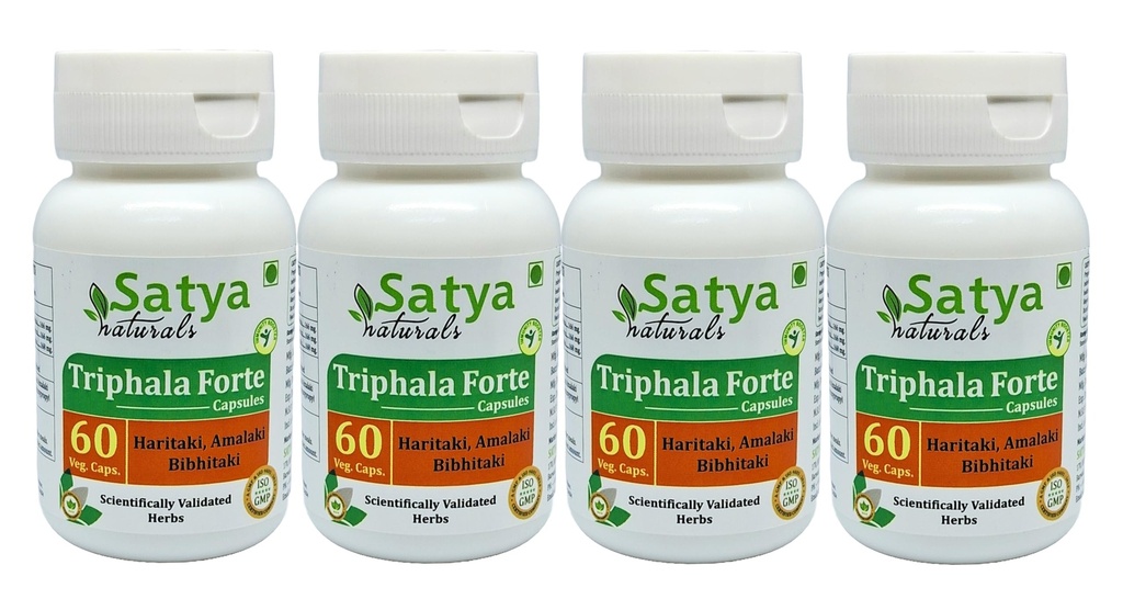 Triphala Forte Capsules 500 mg. 60 Veg. Capsule Amalaki, Haritaki, Bibhitaki Extract Capsules for Men and women 