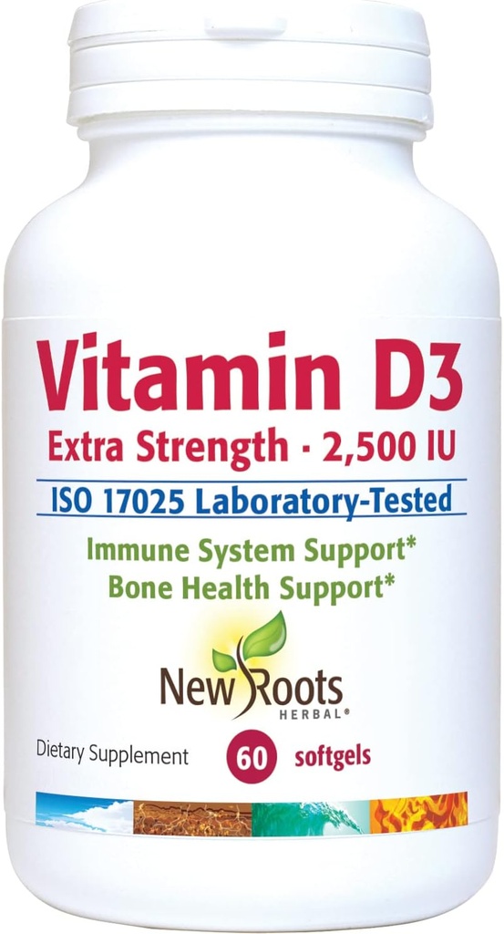 NEW ROOTS REVAL Vitamine D3 2.500 IE (62,5 mcg) 