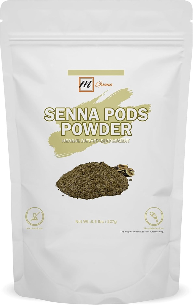 Senna Pods Powder (Cassia Angustifolia) Natural Supplement Digestief Wellness 0,5 lbs / 227 GMS