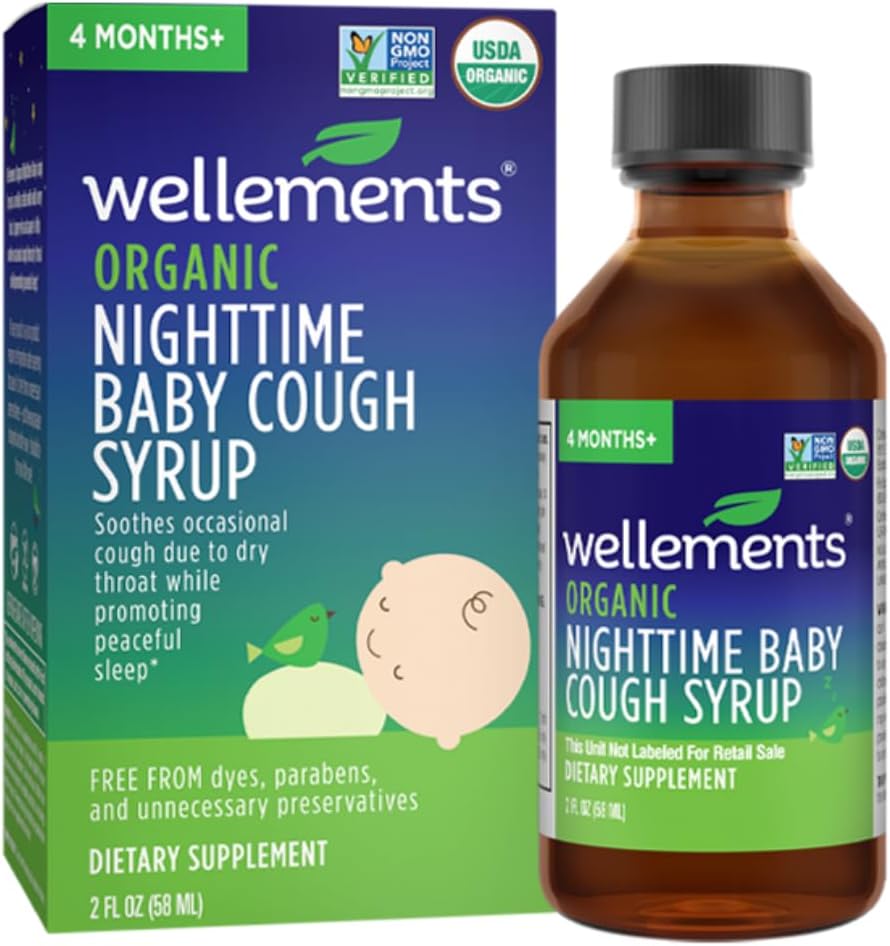 Welllements Organic Nighttime Baby Hoest Stroop 