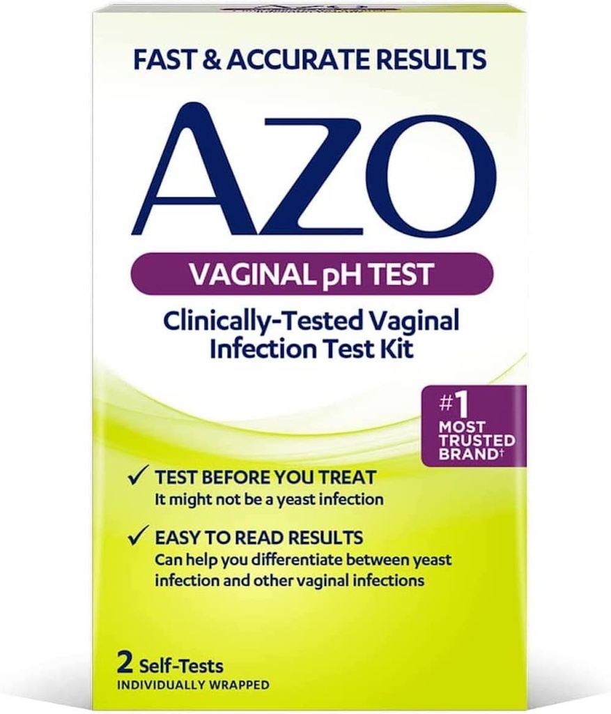 AZO Vaginale pH testkit, klinisch-geteste vaginale infectie testkit, FSA/HSA in aanmerking komende, snelle en nauwkeurige resultaten, van de #1 meest vertrouwde Urinaire gezondheid merk, 2 zelf-tests