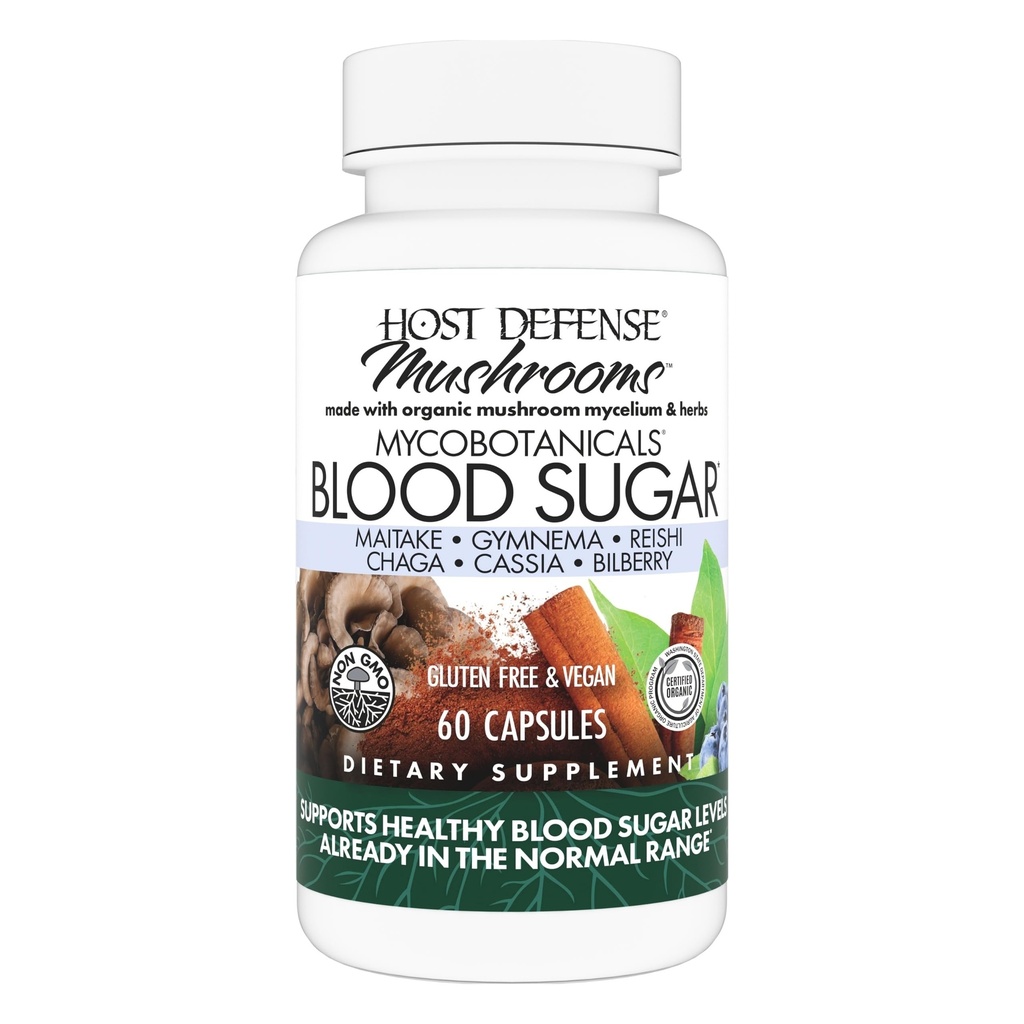 Host Defense MycoBotanicals Capsules - Herbal Supplement with Chaga, Reishi & Maitake Paddestoelen - Mushroom Mycelium Supplement for Healthy Balance - 60 Capsules (30 Servings)