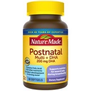 Nature Made Postnatal Multivitamine + DHA 200 mg, Postnatal Vitaminen voor borstvoeding moeders & Baby's, Vitaminen & voedingsstoffen Include Iron, Vitamine D3, Calcium, Jodium en meer, 60 Softgels