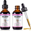 Collageen voor katten, Cat Collageen Liquid Drops met Biotin, MSM & Ginger Digestieve & Immunity Support, Itch Relief, Skin & Coat and Joint Health, Cat Supplement 60ml -2pcs